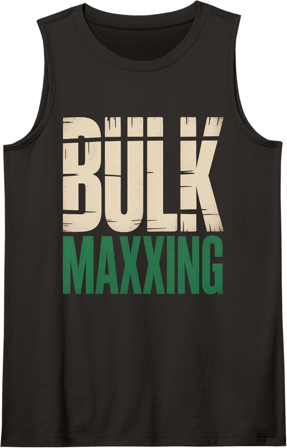 Women's Bulk Maxxing Muscle Gain Weightlifting Gym Workout Tank Top - Black