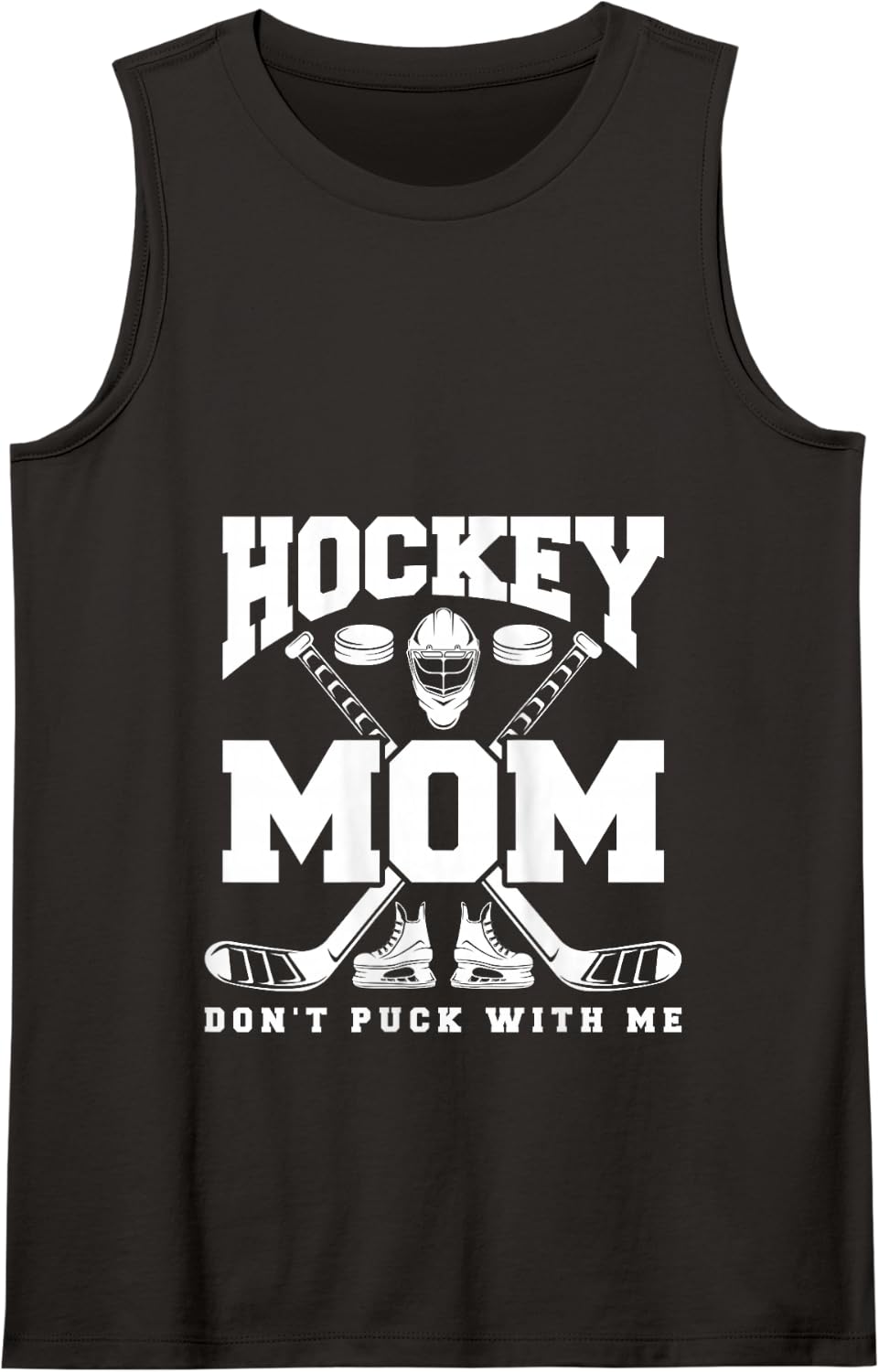 Mother Hockey Player Mom Family Tank Top - Black