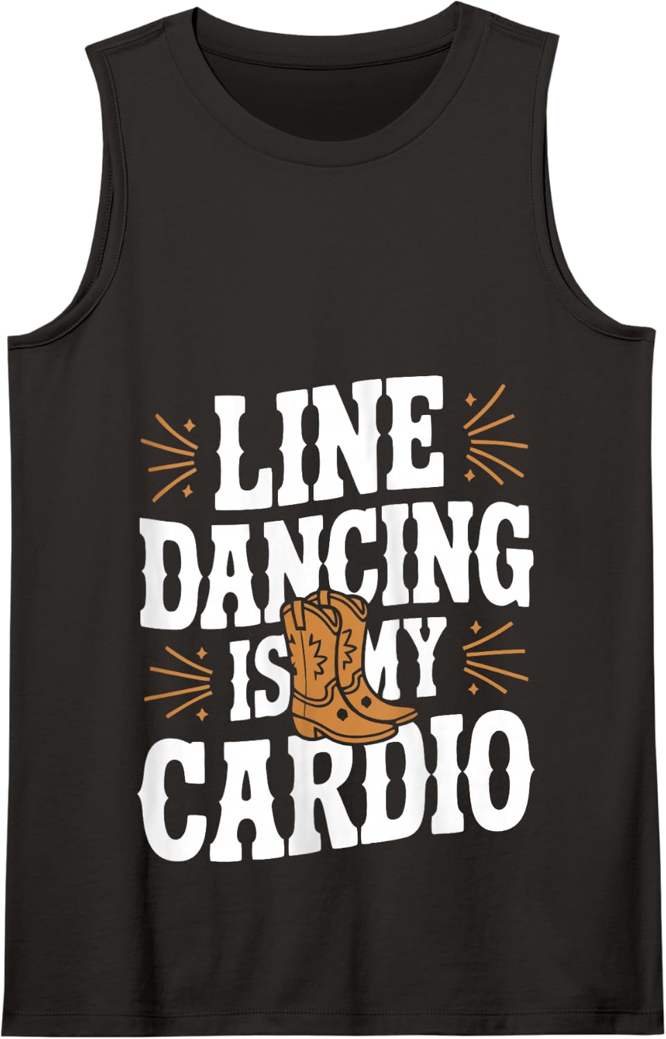 Line Dancing Is My Cardio Tank Top - Black