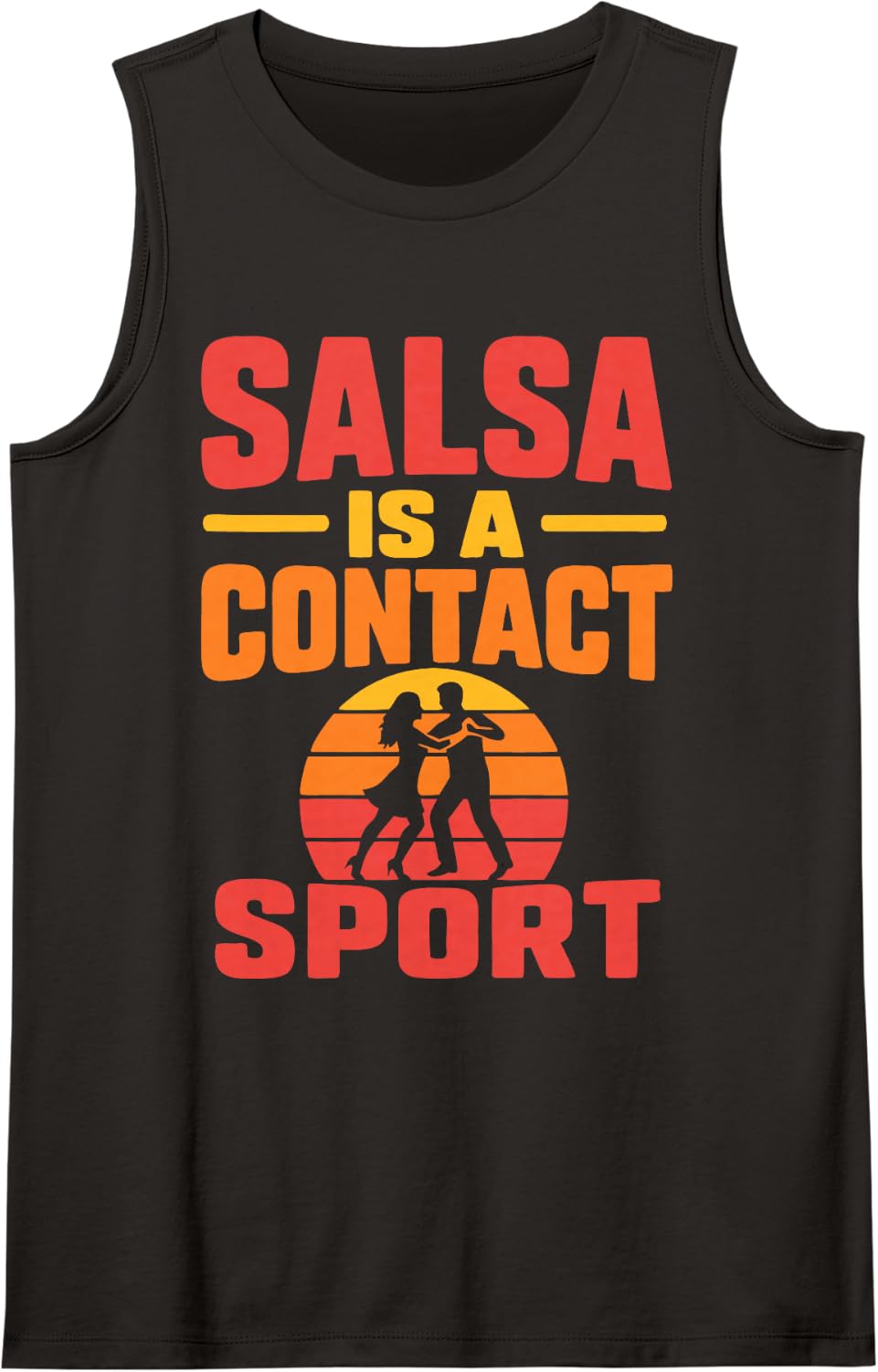 Funny Salsa Dancer Latin Dance Salsa Dancing Sleeveless Tank Top - Black