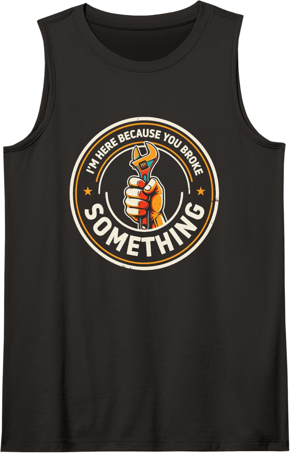 No My Car Isn't Done Yet Sarcastic Mechanic Auto Humor Men Sleeveless Tank Top - Black