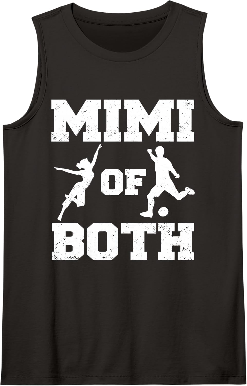 Mimi of Both Dance and Soccer Funny Dancer Sport Player Sleeveless Tank Top - Black