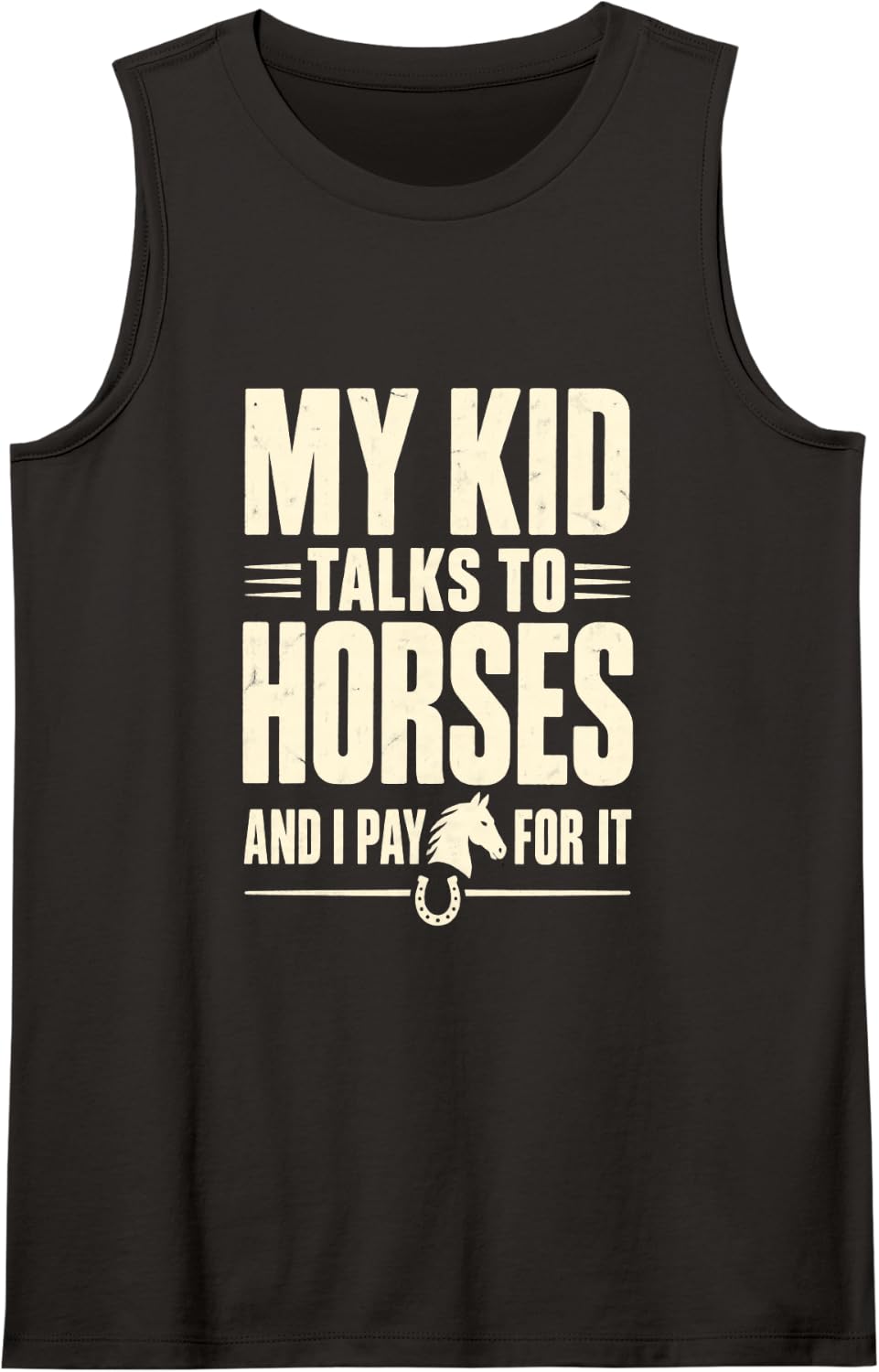 Horse Mom Equestrian Parent Horseback Riding Barn Women Sleeveless Tank Top - Black