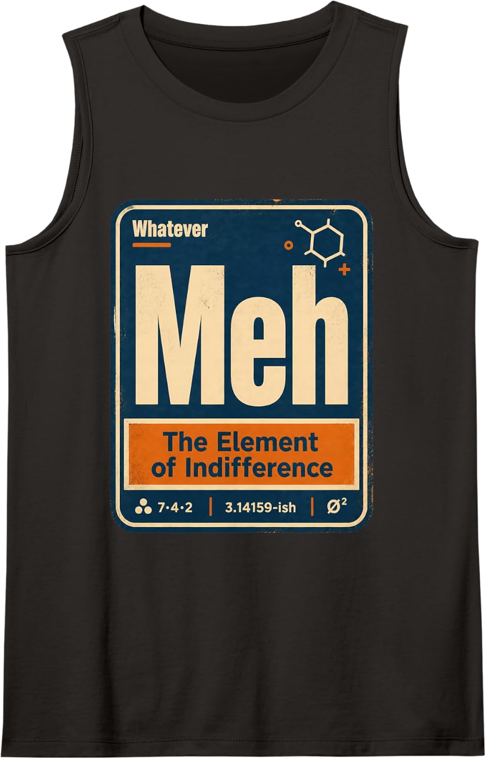 Science Sleeveless Tank Top - Black