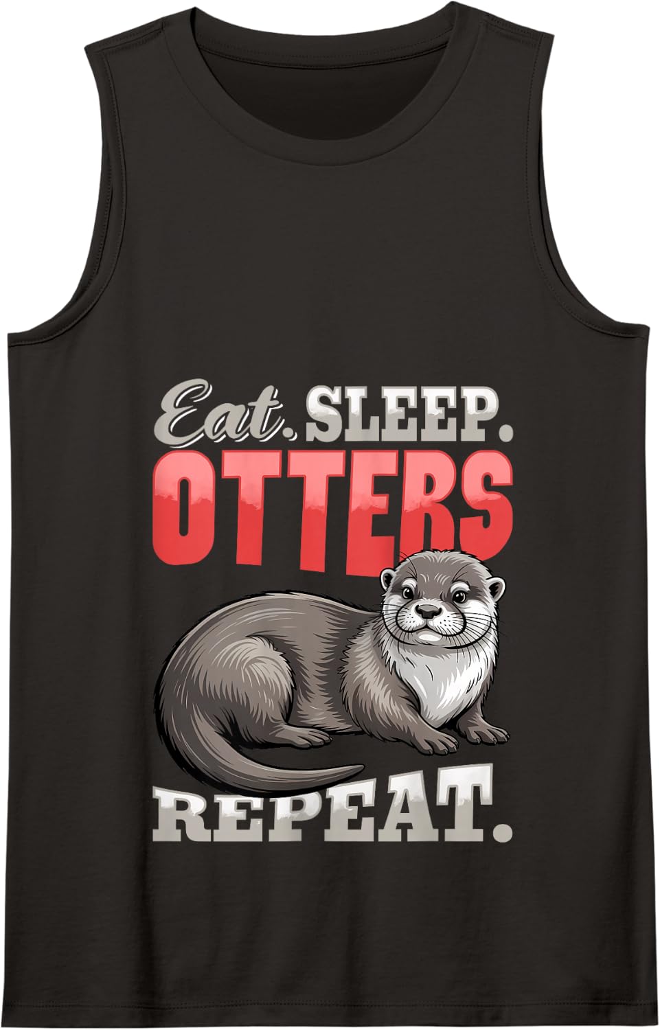Funny Otter Tank Top - Black