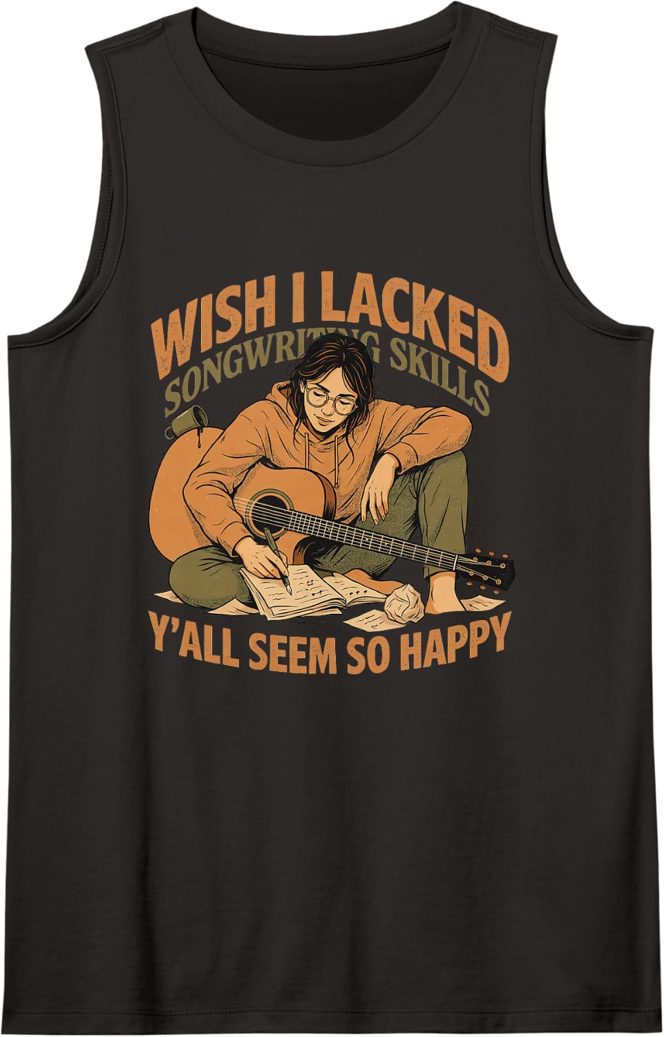 Songwriting Songwriter Write Songs Song Craft Lyricist Tank Top - Black