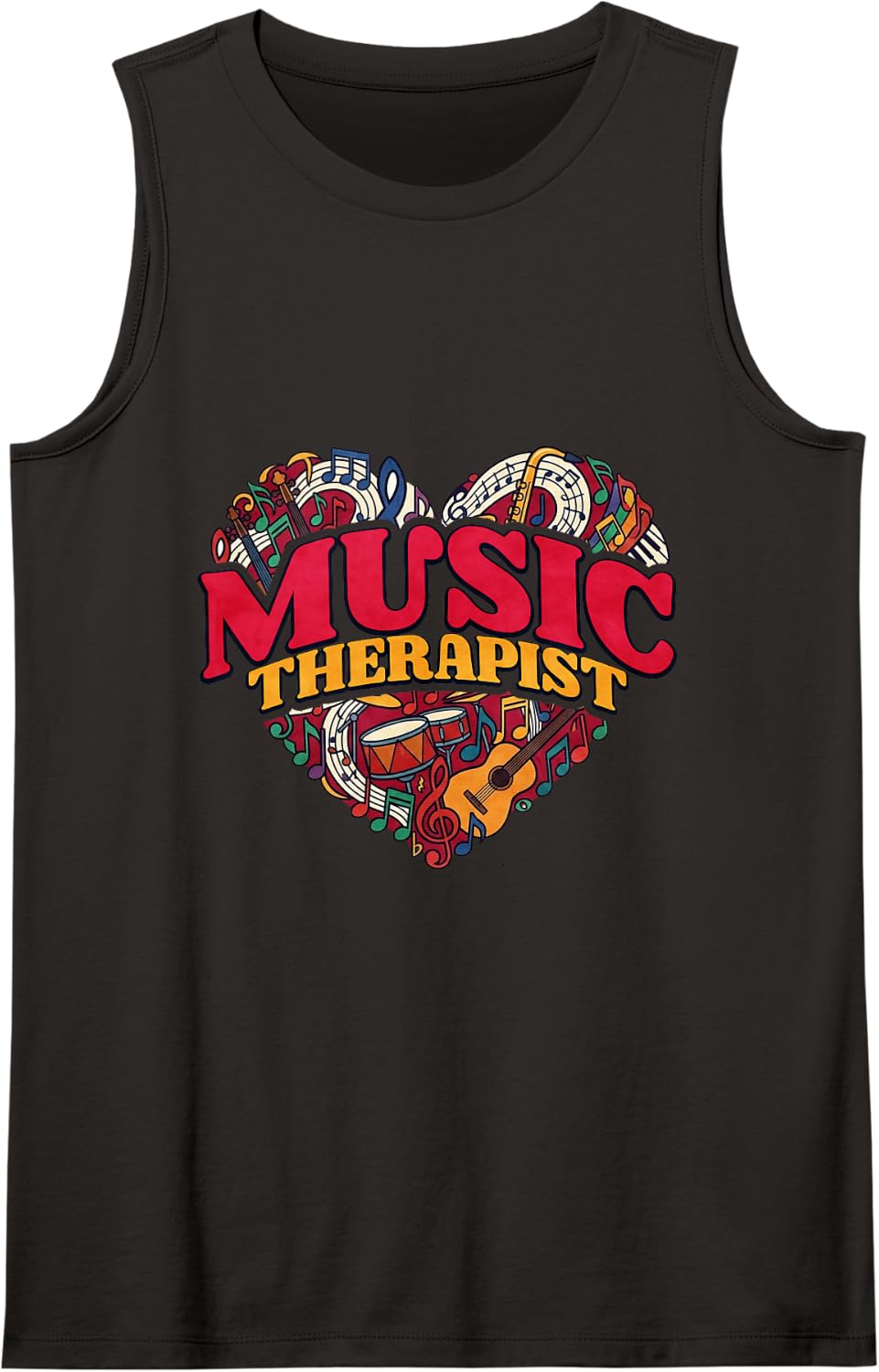 Music Therapy Therapist Tank Top - Black
