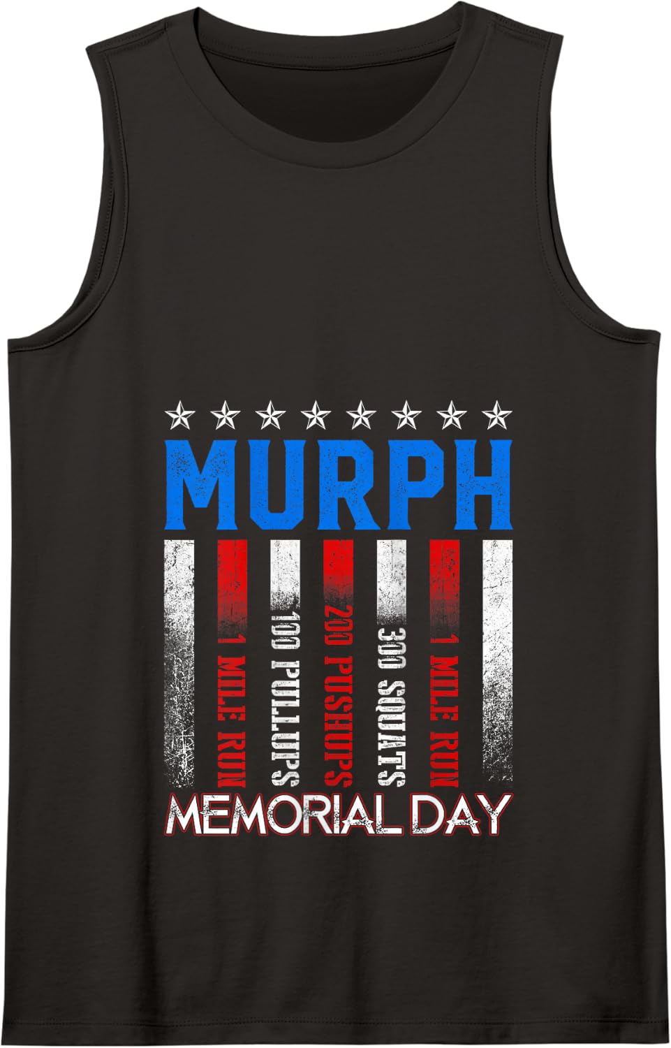 Murph Workout Exercise Challenge Murph Memorial Day Tank Top - Black