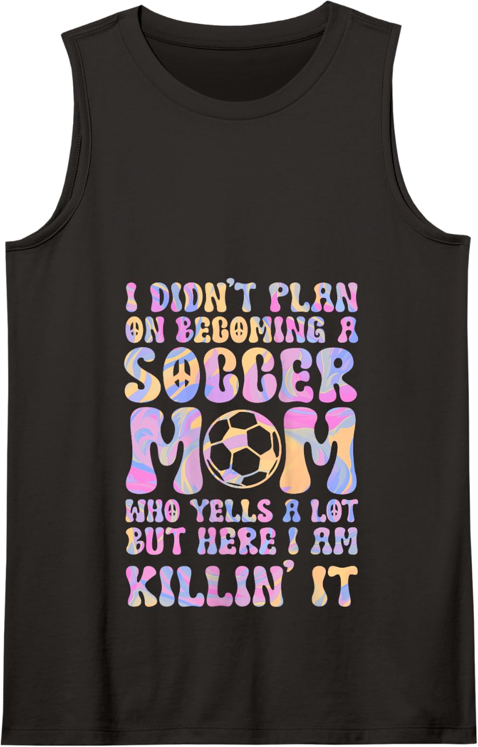 Womens I didn't plan on becoming a soccer mom sport Tank Top - Black