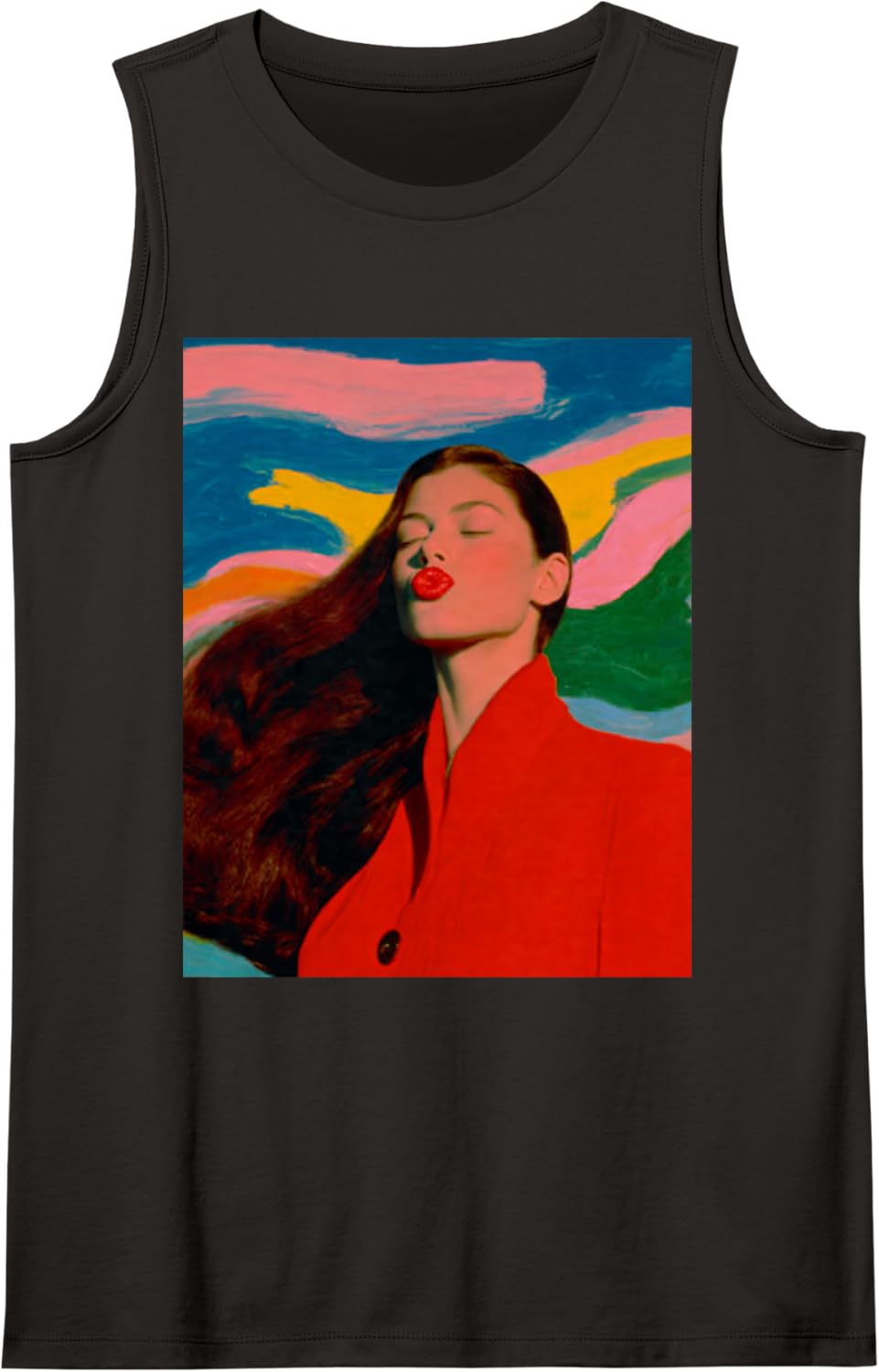 Women's Fashion Designer Sleeveless Tank Top - Black