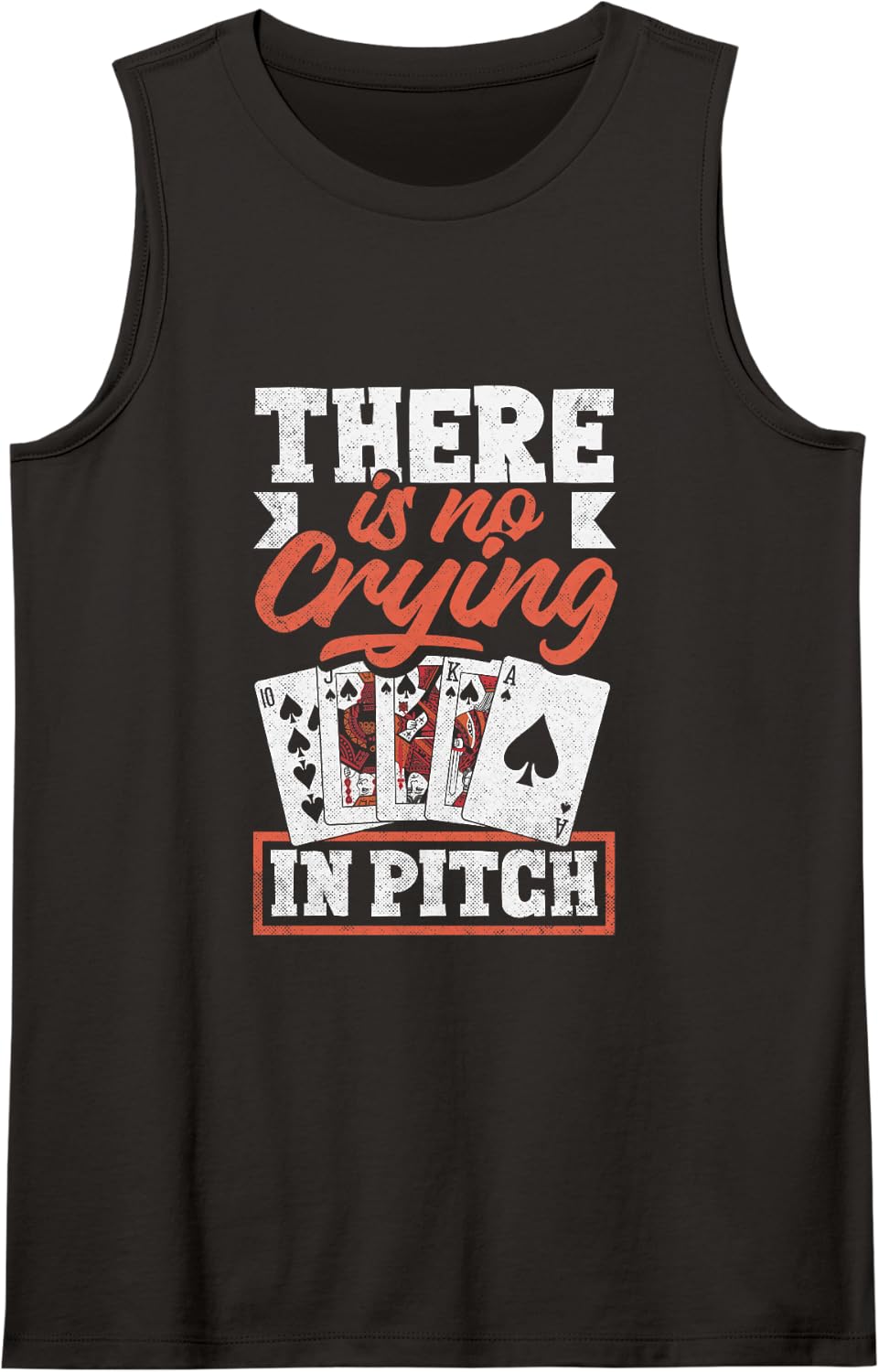 In Pitch High Low Jack Pitch Card Game Sleeveless Tank Top - Black