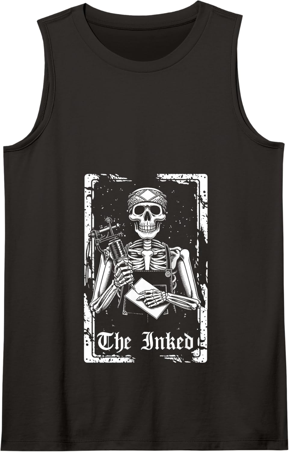 Tattooist Tattoo - Tattooer Artist Skeleton Tarot Card Tank Top - Black