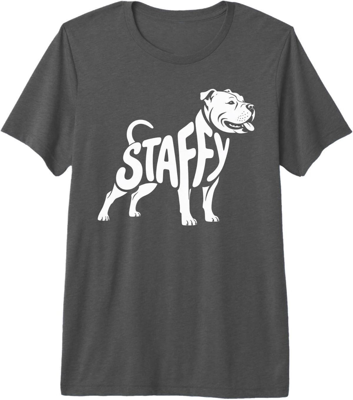 Cool Staffy Design for her him and All Dog Lovers. Premium Tri-Blend T-Shirt - Grey
