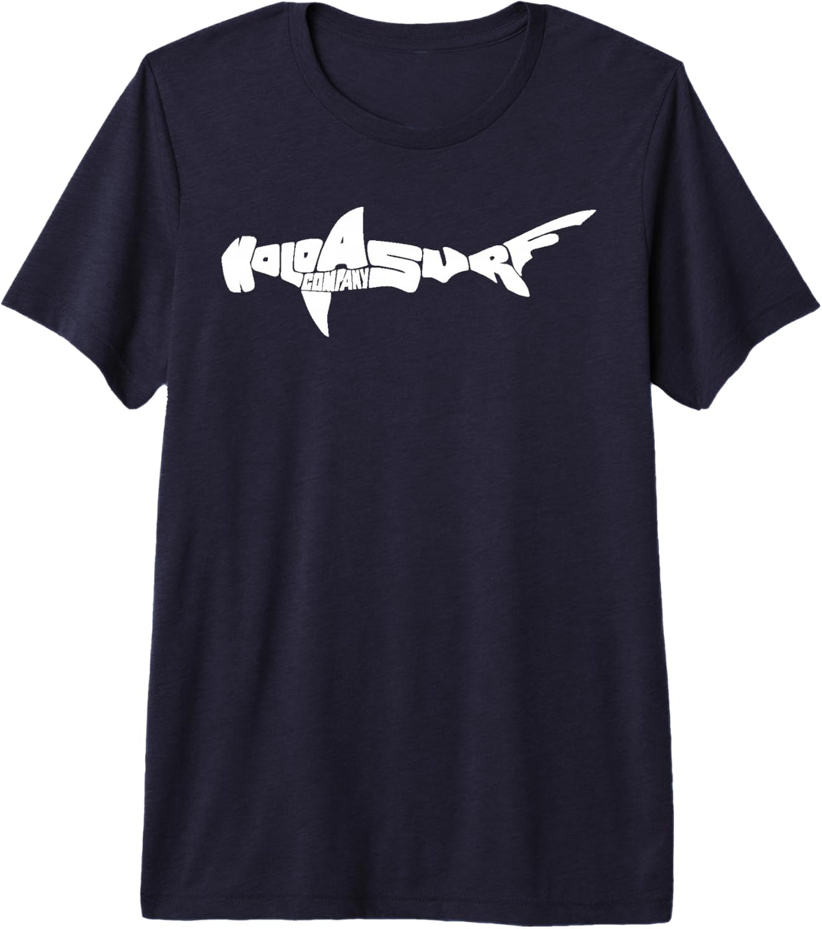Koloa Surf Hammerhead Shark Logo Lightweight, Graphic Premium Tri-Blend T-Shirt - Navy Blue