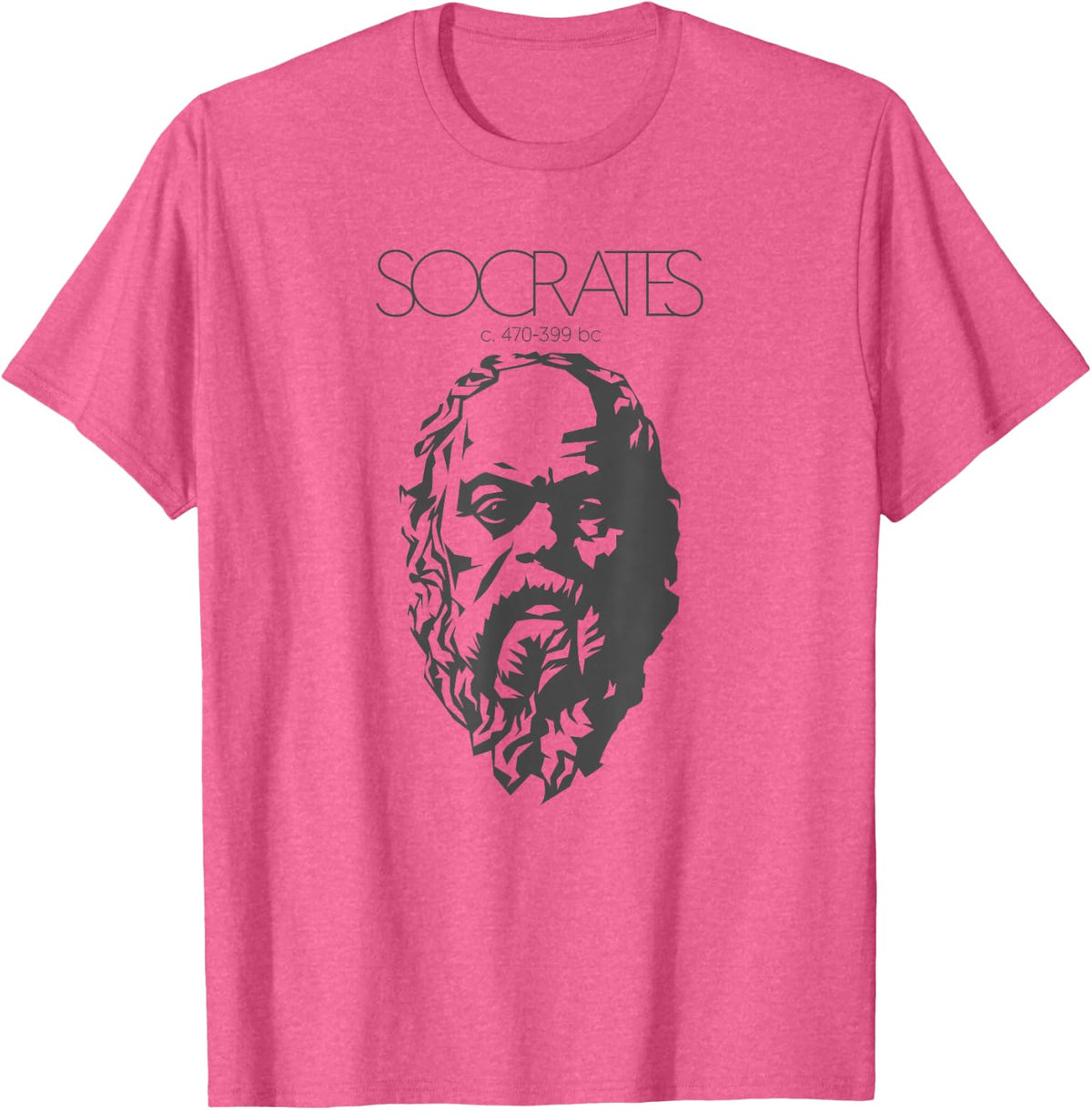 Socrates Ancient Greek Philosopher T-Shirt T-Shirt - Pink Heather