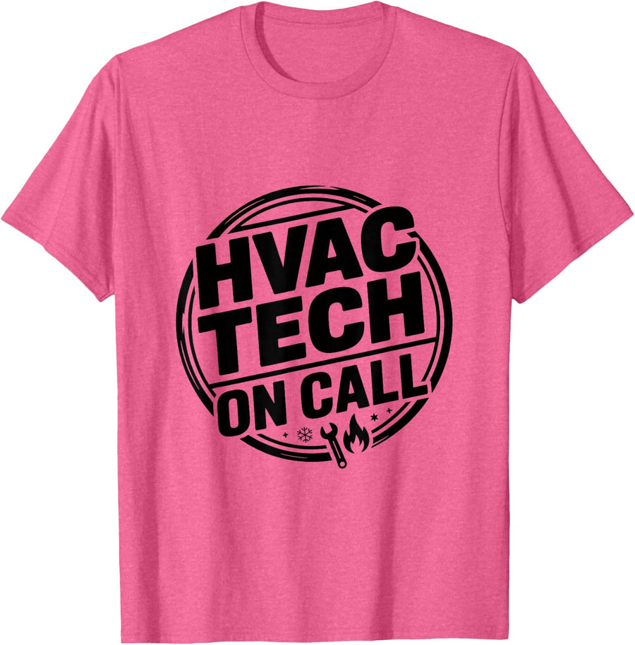 HVAC Technician Service Technician Hands-On Pros T-Shirt - Pink Heather