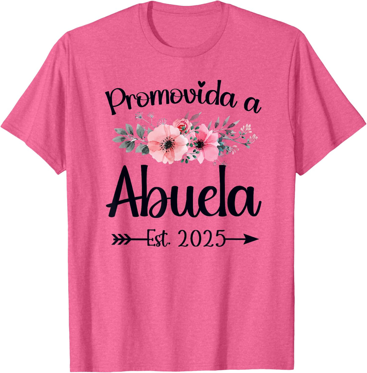 Promovida A Abuela Est 2025 Pregnancy Announcement Grandma T-Shirt - Pink Heather