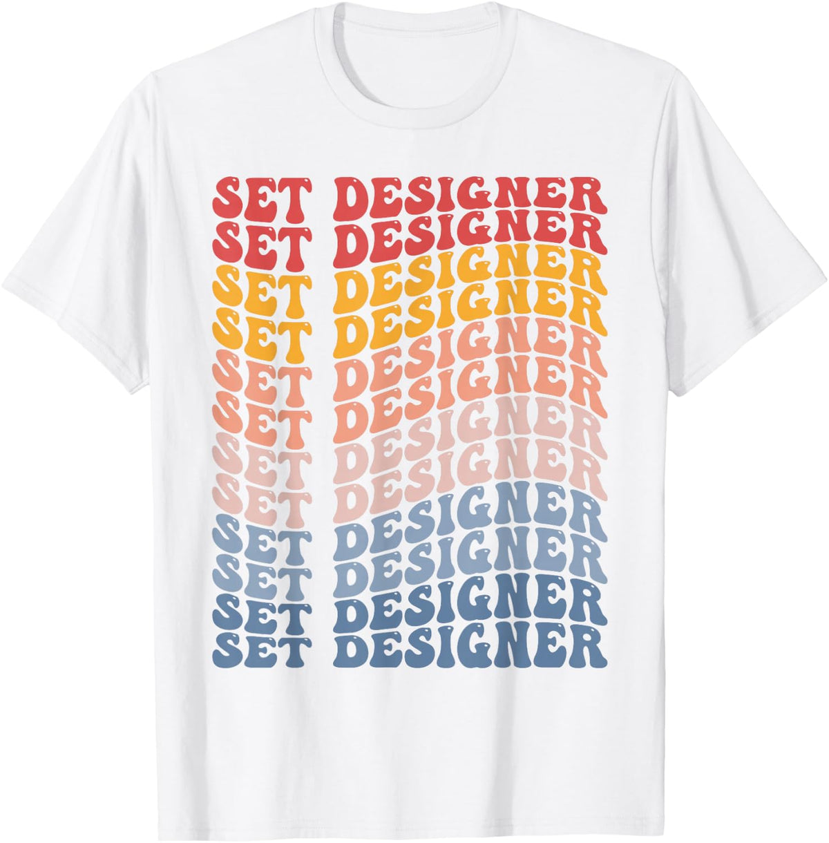 Set Designer Groovy Retro T-Shirt - White