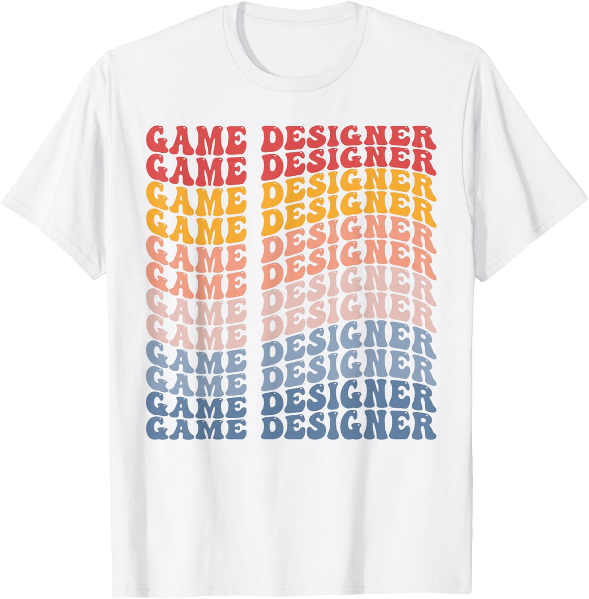 Game Designer Groovy Retro T-Shirt - White