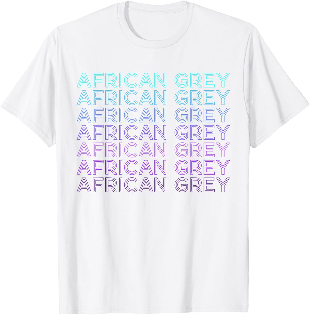 African Grey Parrot Retro T-Shirt - White
