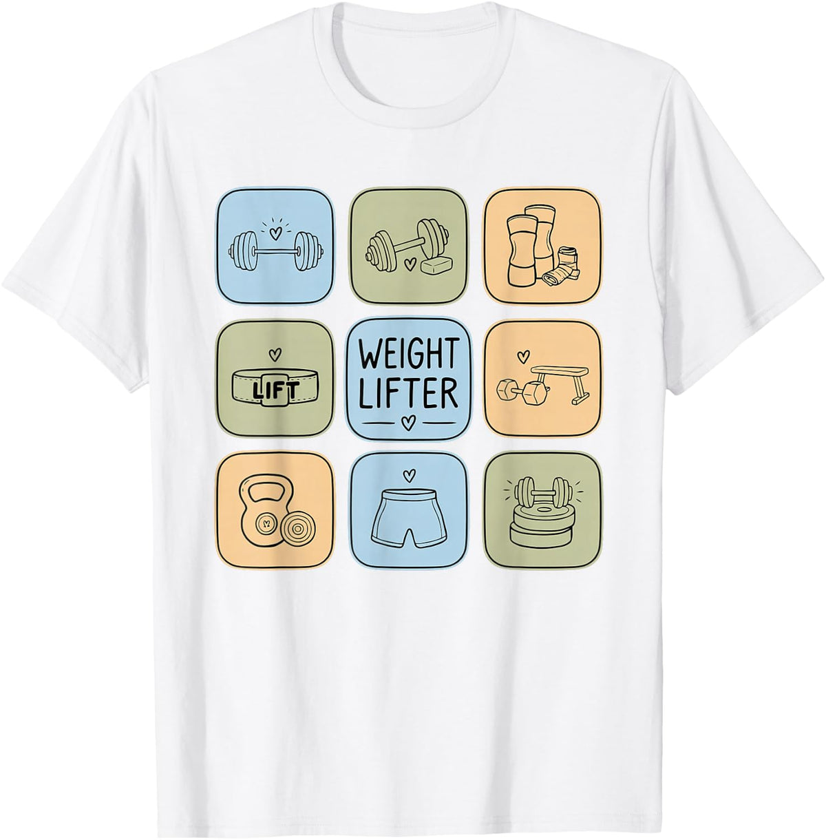 Weight Training Weightlifting Strength Resistance Athlete T-Shirt - White