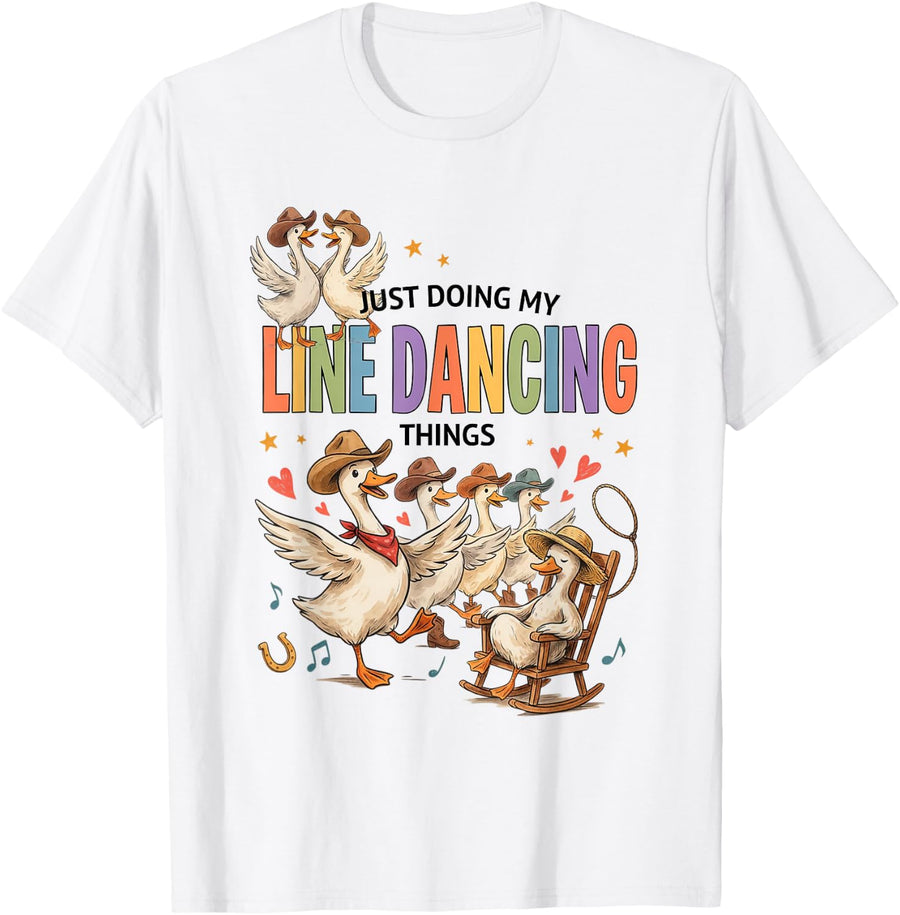 Line Dancing Country Line Dance Instructor Line Dancers T-Shirt - White