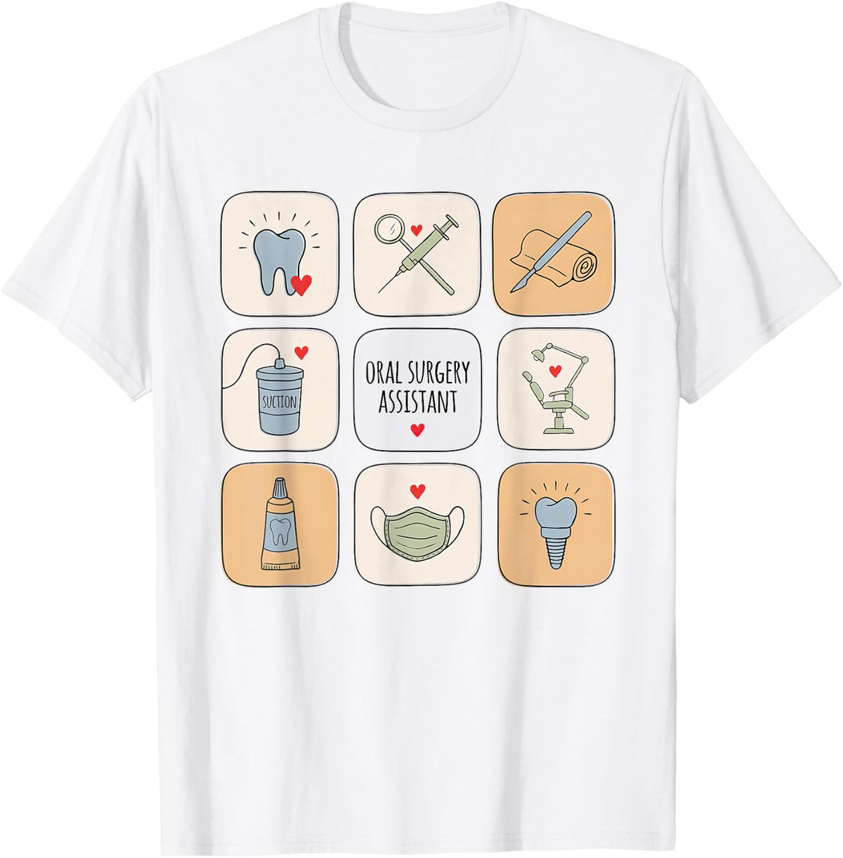 Oral Surgery Assistant OMS Surgical Dental Nurse T-Shirt - White