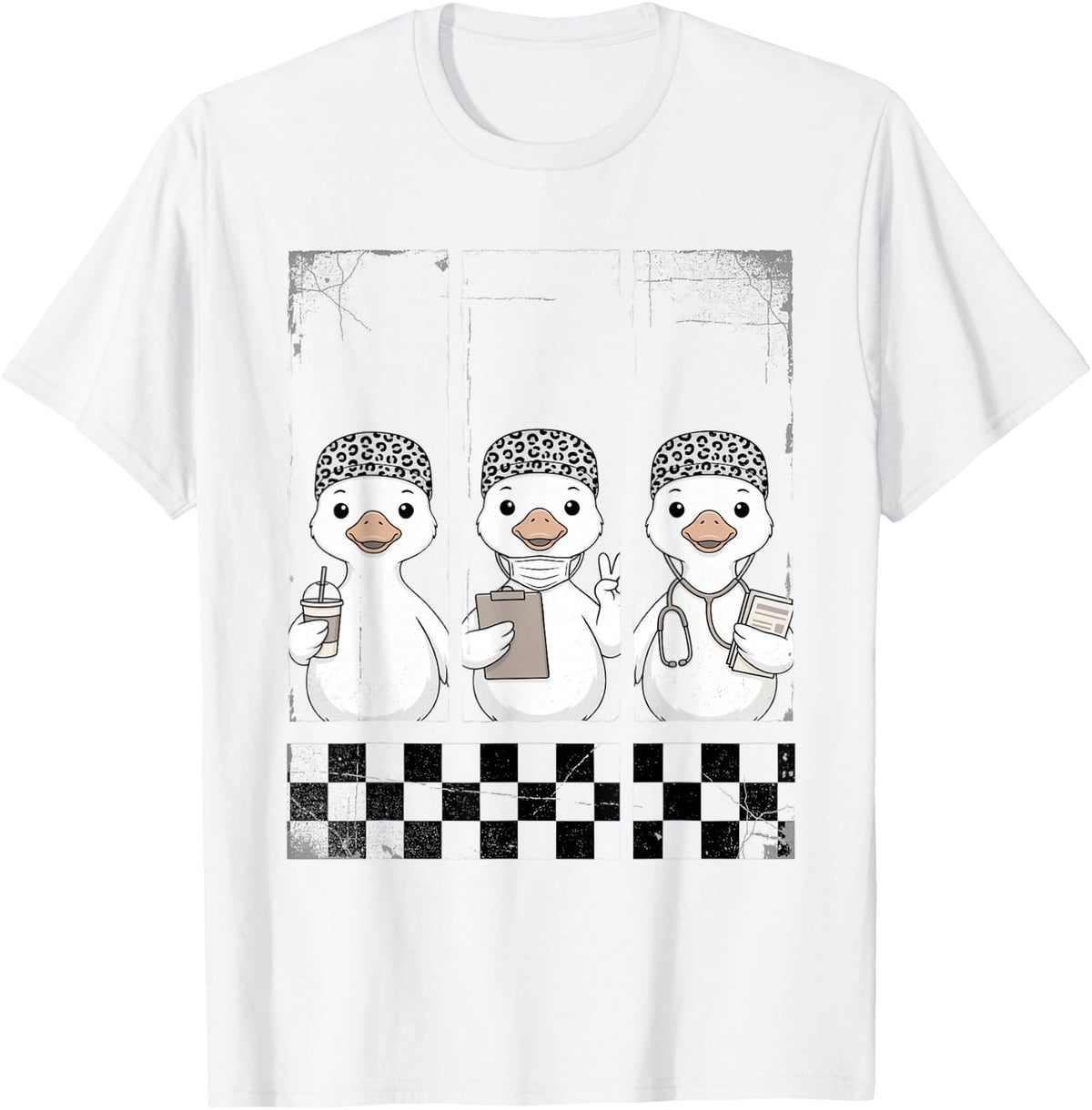 Operating Room Nurse Perioperative Scrub Circulating T-Shirt - White