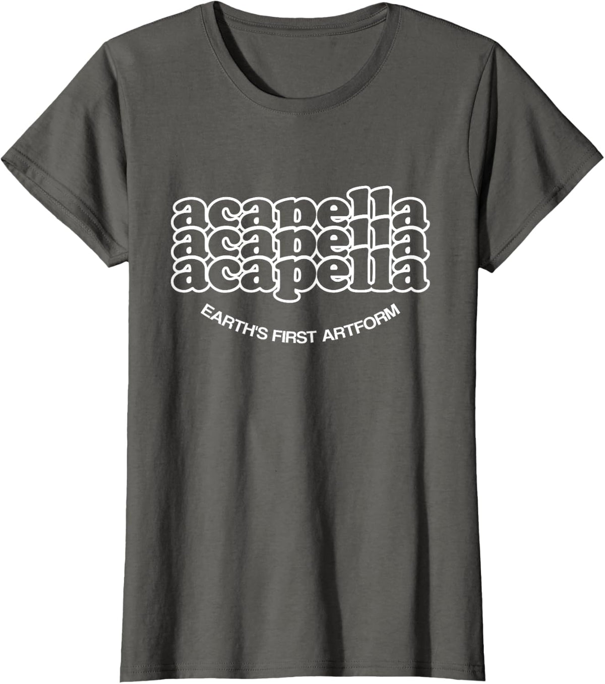 Acapella Choir Print For Music Lovers - Tenor Singer Jazz T-Shirt - Asphalt Grey