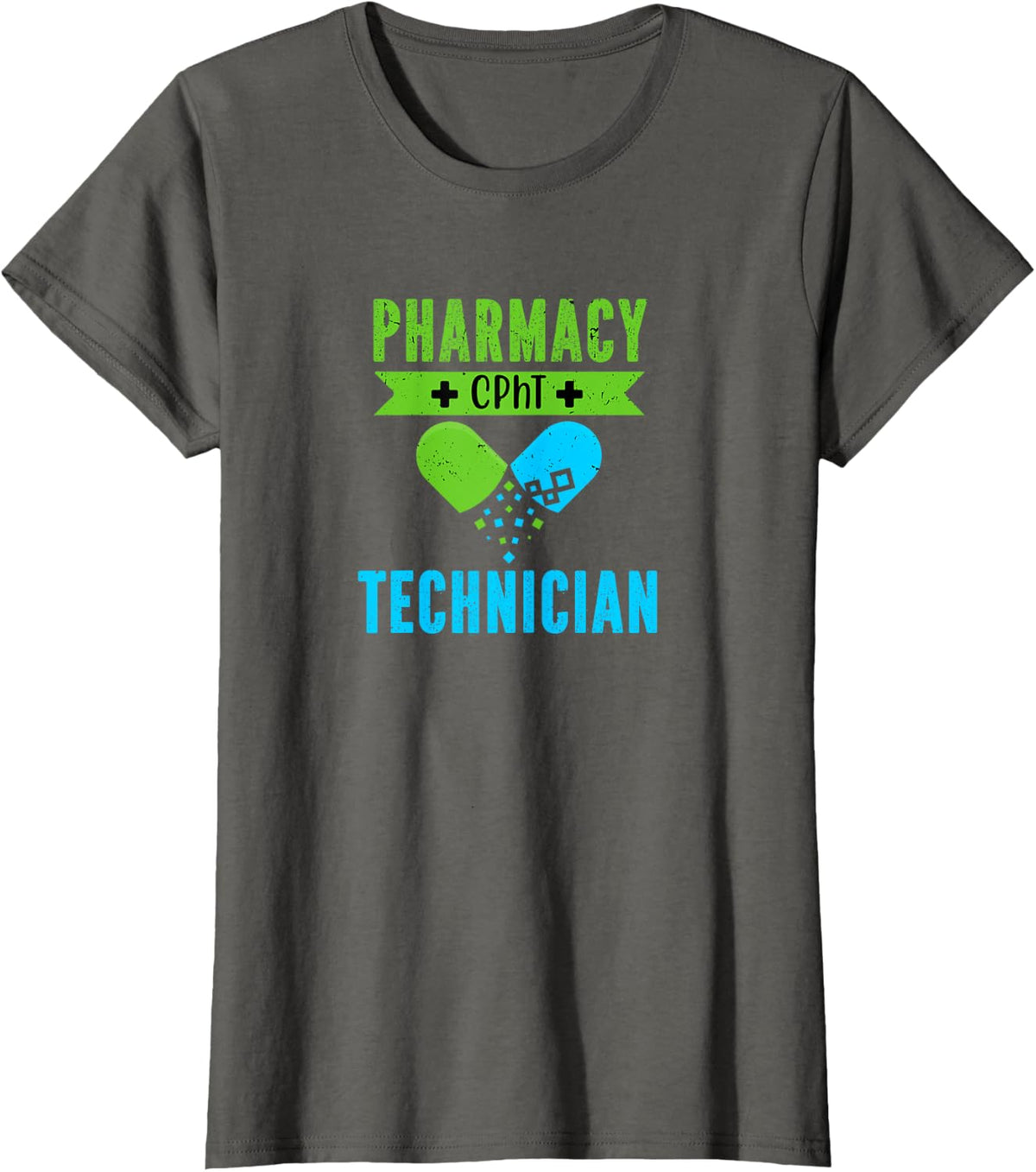 Pharmacy Technician CPhT Certified Pharmacy Technician Tech T-Shirt - Asphalt Grey