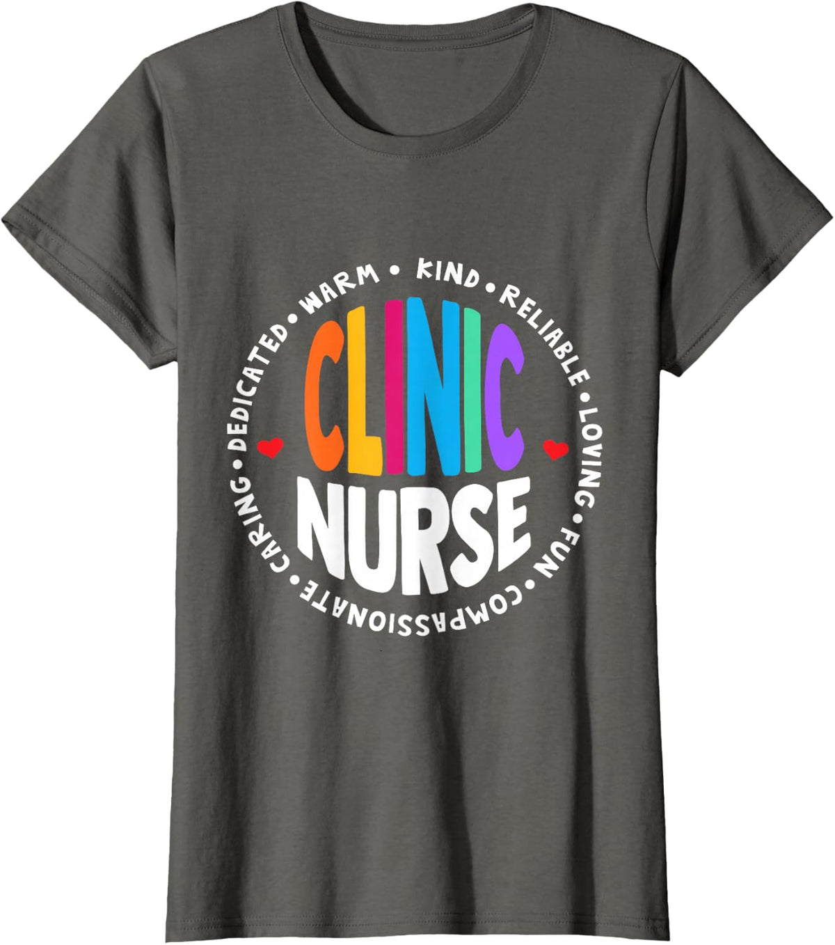 Clinic Nurse for School Nurse Appreciation Week Back School T-Shirt - Asphalt Grey