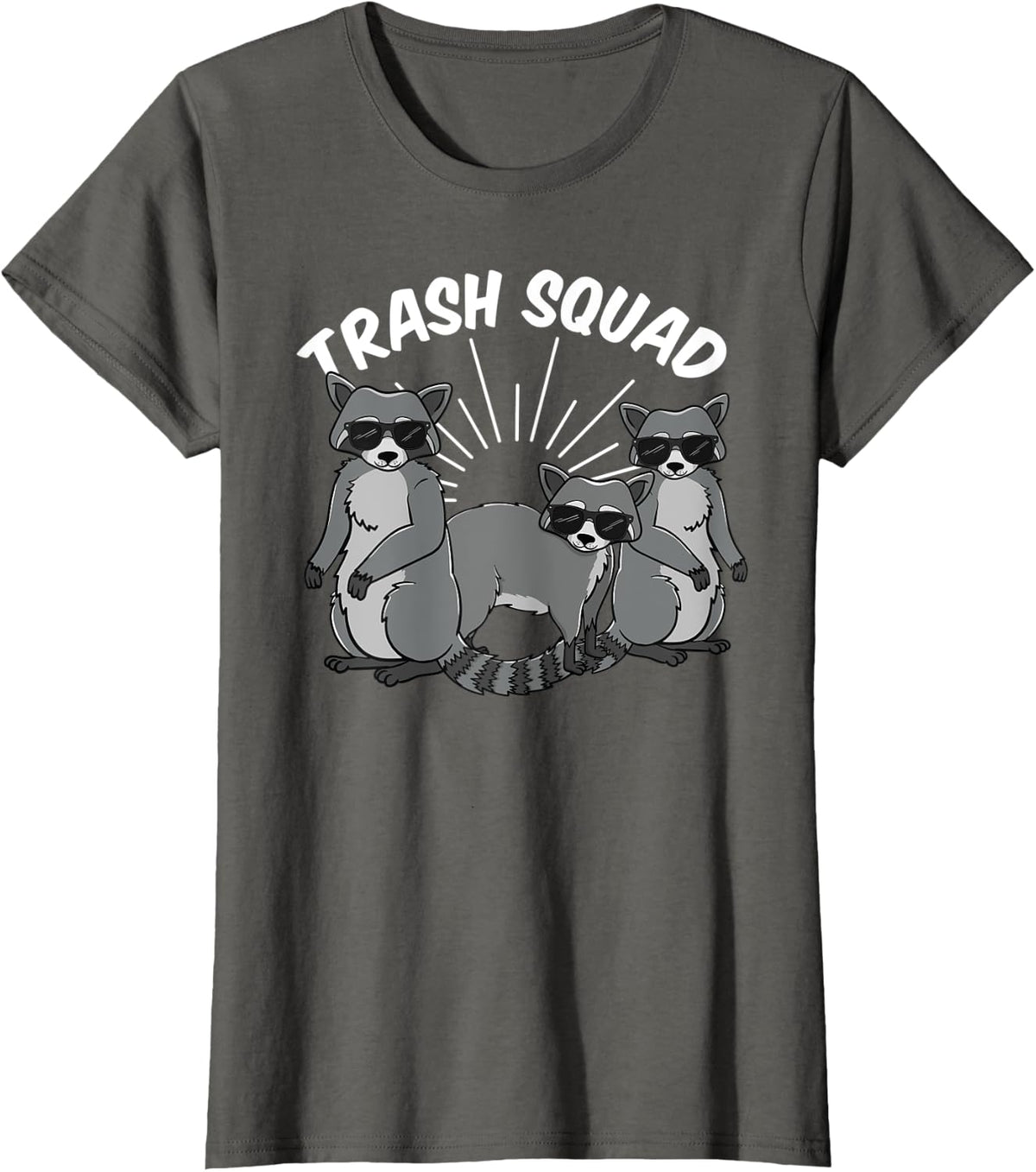 Raccoon Raccoons Trash Panda Squad Gang Funny Cute Gift T-Shirt - Asphalt Grey