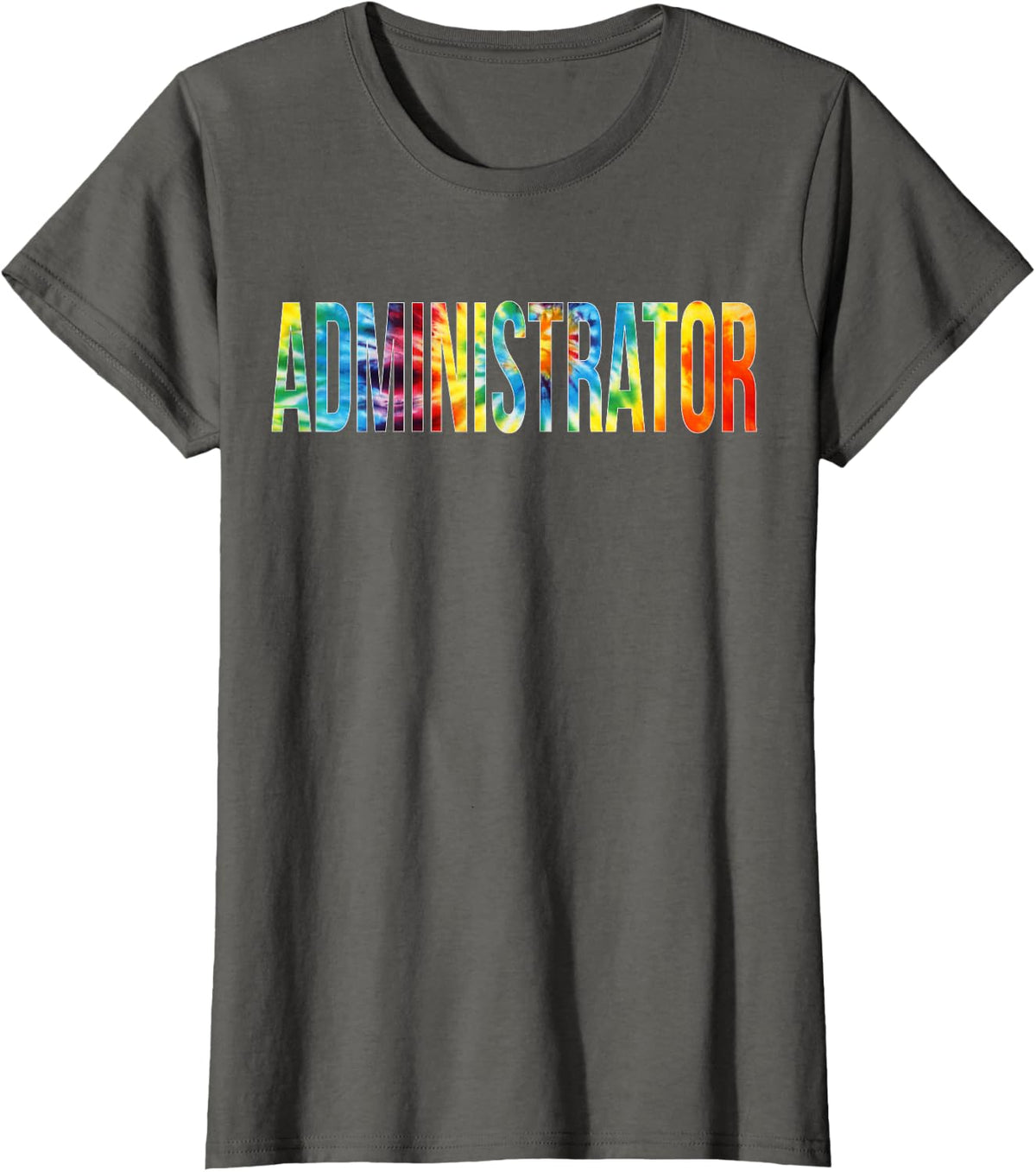 Administrator Tie Dye Appreciation Day Hello Back To School T-Shirt - Asphalt Grey