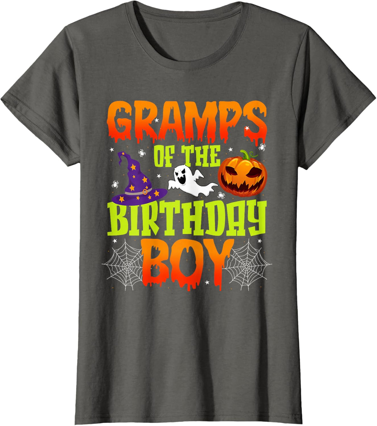 Gramps of The Birthday Boy Halloween 1st Birthday Boy T-Shirt - Asphalt Grey