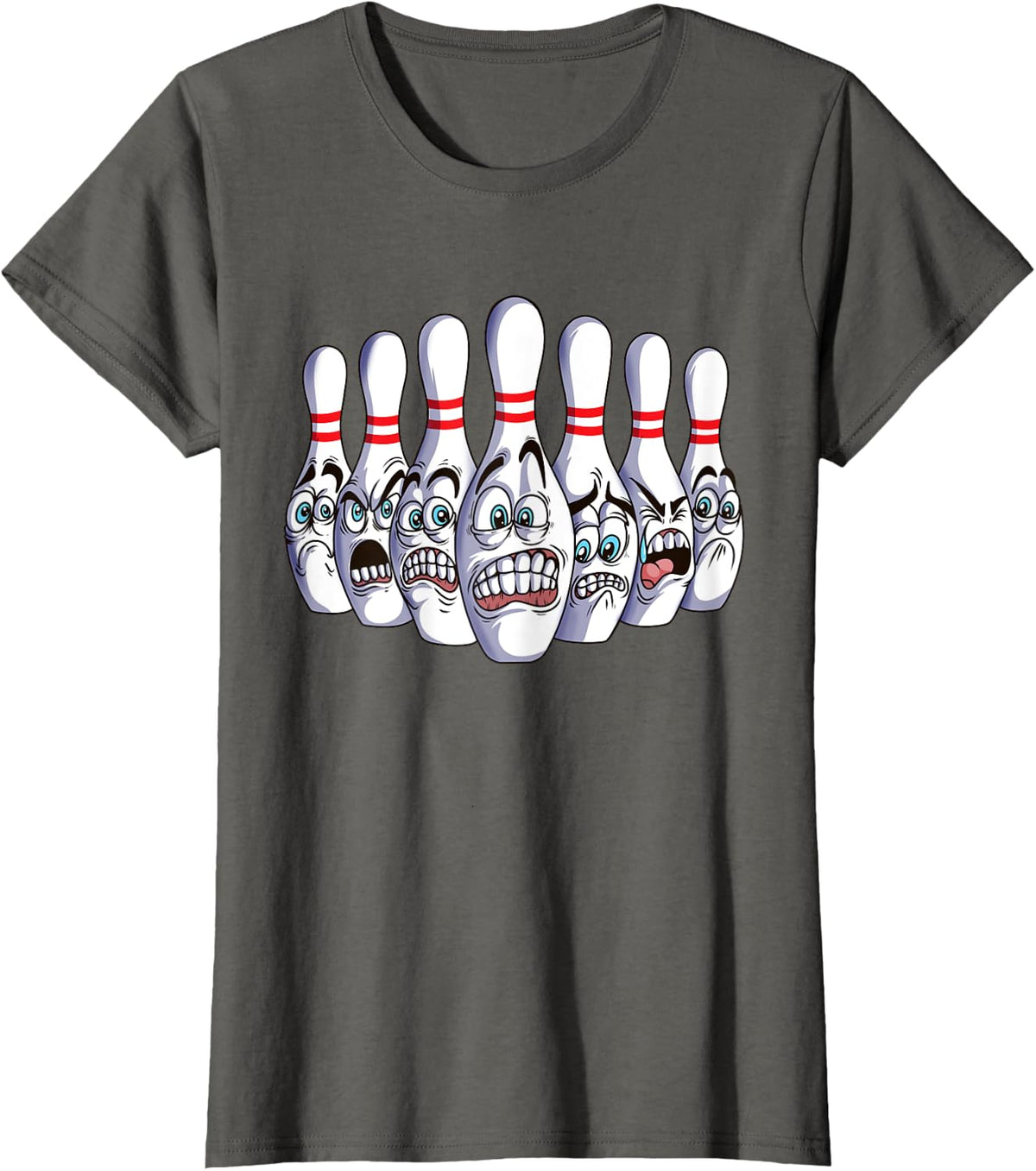 Bowling Fan Bowling Bowling Alley Recreational Sports Bowler T-Shirt - Asphalt Grey