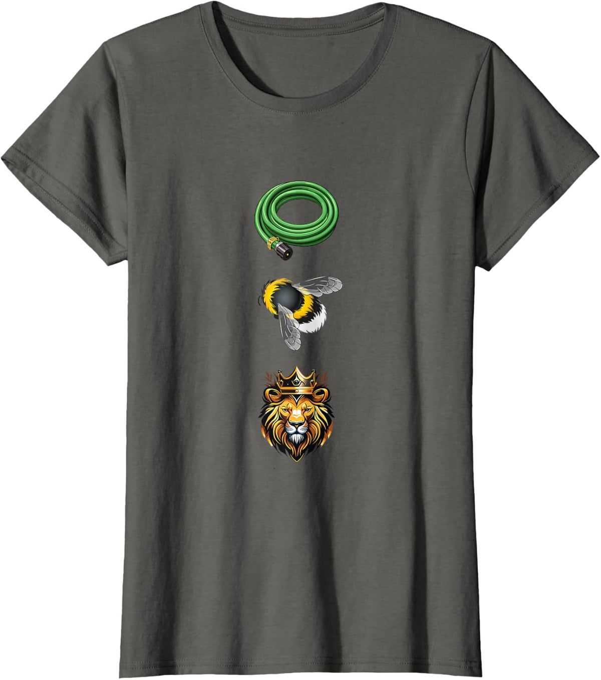Hose Bee Lion Funny Hoes Be Lying Pun T-Shirt - Asphalt Grey