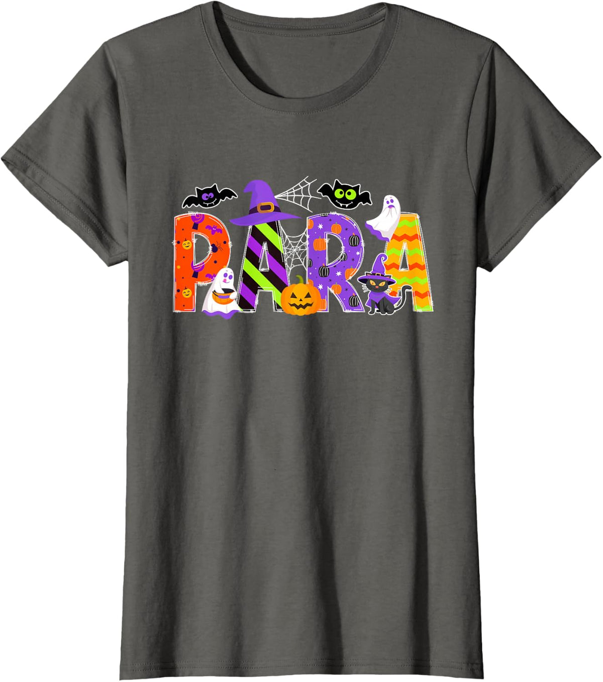 Spooky para Halloween Paraprofessional T-Shirt - Asphalt Grey