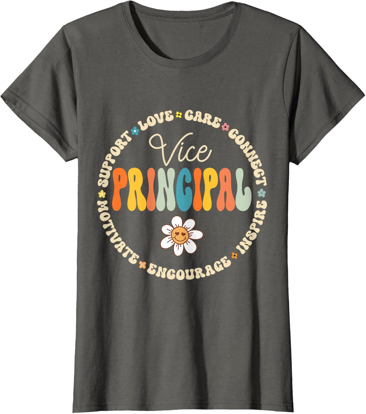 Vice Principal Back to School Appreciation Week Admin T-Shirt - Asphalt Grey