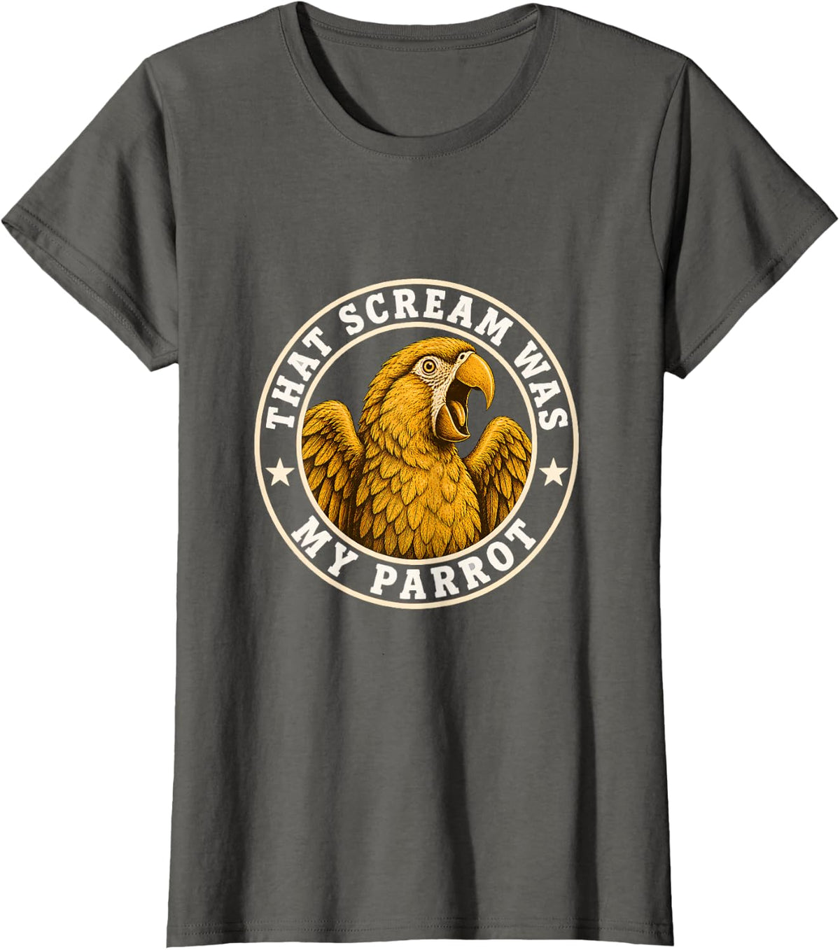 that Scream was My Parrot Graphic T-Shirt - Asphalt Grey