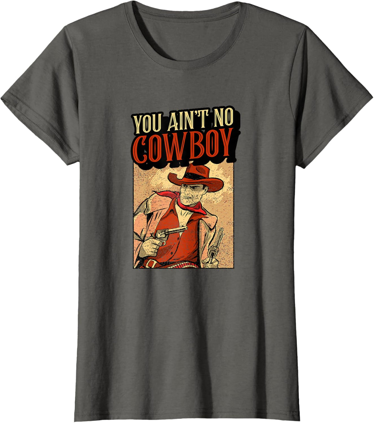 FUNNY COWBOY FUNNY COWGIRL FUNNY WESTERN FUNNY TEXAS BOYS T-Shirt - Asphalt Grey