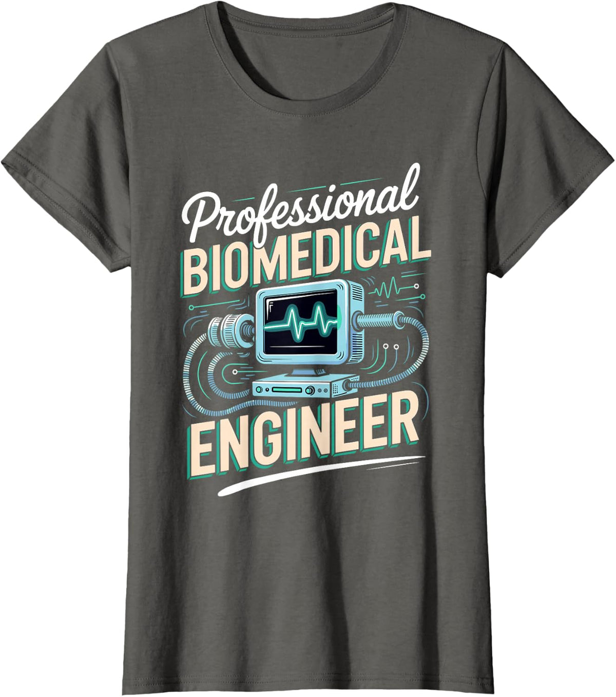 Professional Biomedical Engineer Medical Device Design T-Shirt - Asphalt Grey