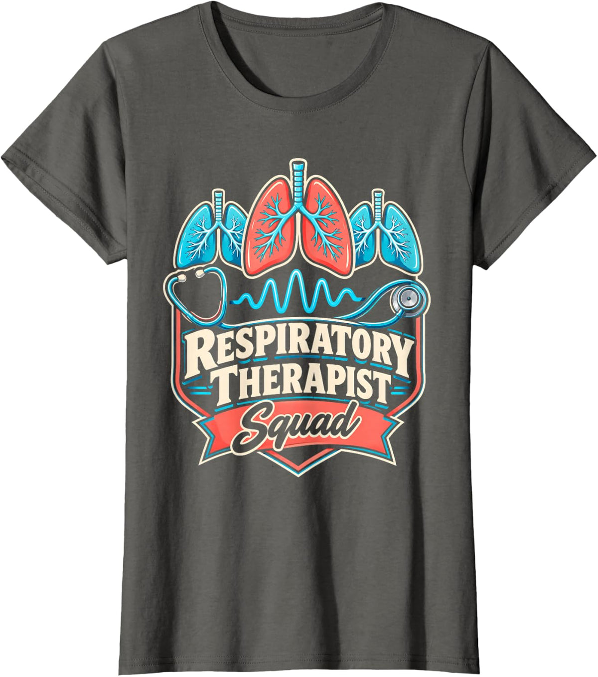 Respiratory Therapist Squad T-Shirt - Asphalt Grey