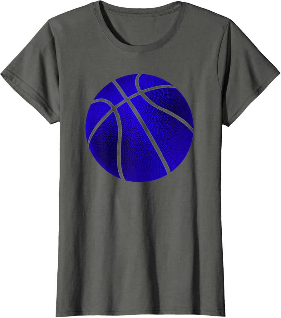 Blue and black basketball T-Shirt - Asphalt Grey