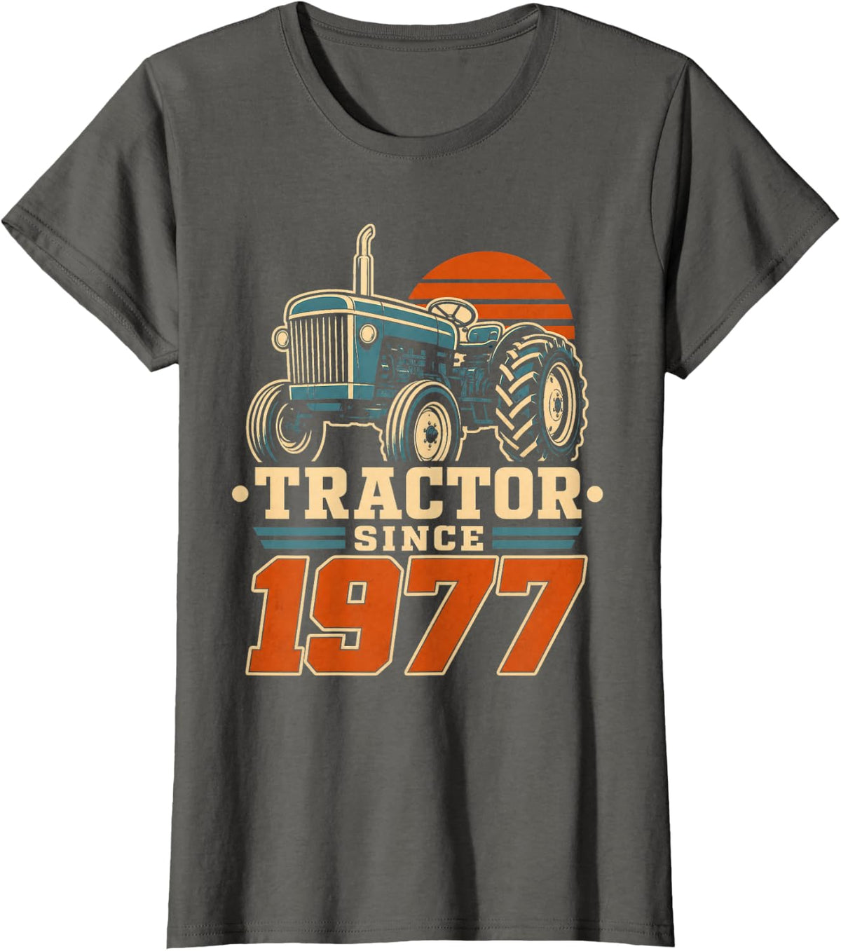 Tractor Since 1977 Vintage Farm Machinery T-Shirt - Asphalt Grey
