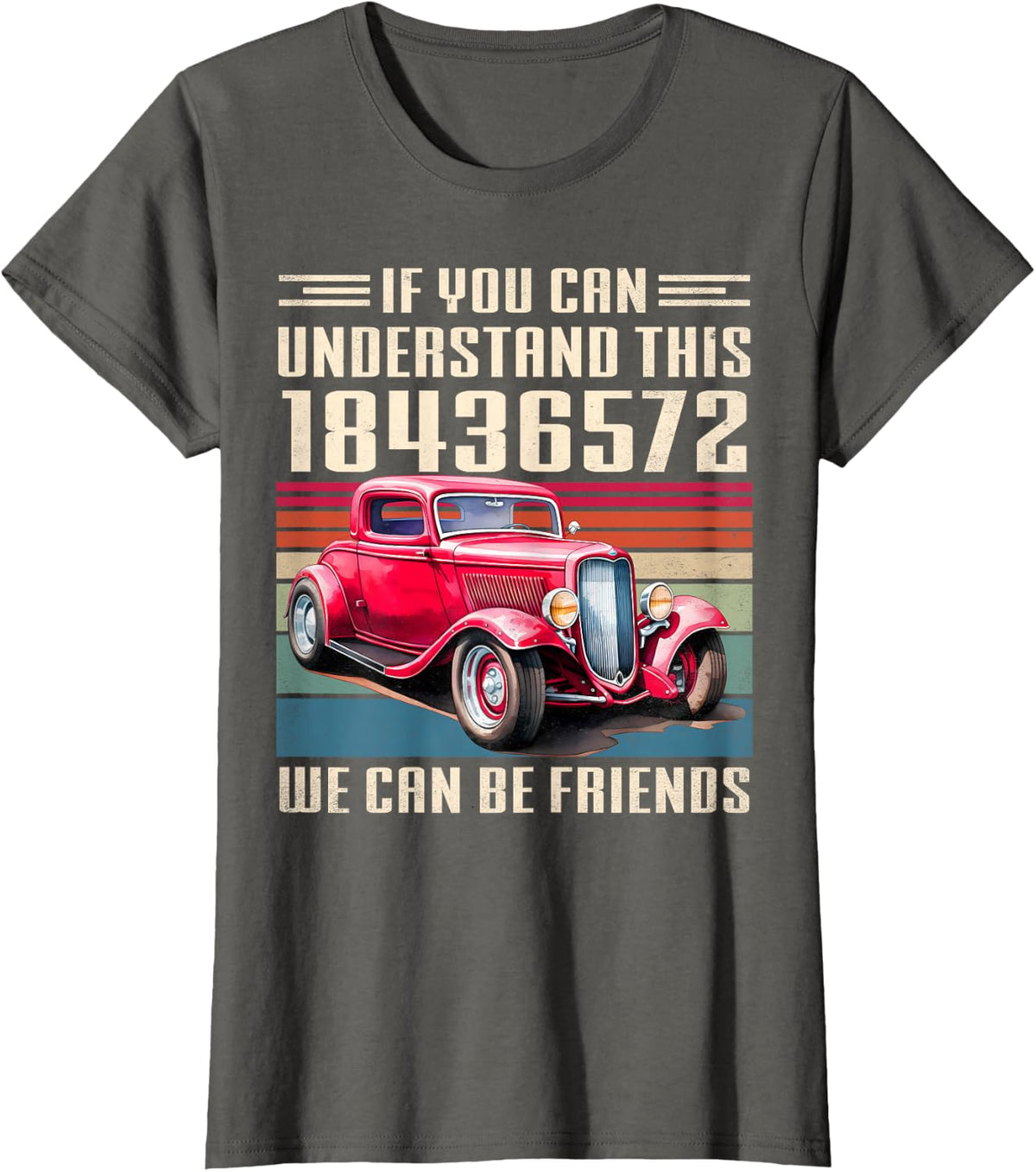 It's A 18436572 Thing Funny V8 Engine Classic Hot rod Car T-Shirt - Asphalt Grey