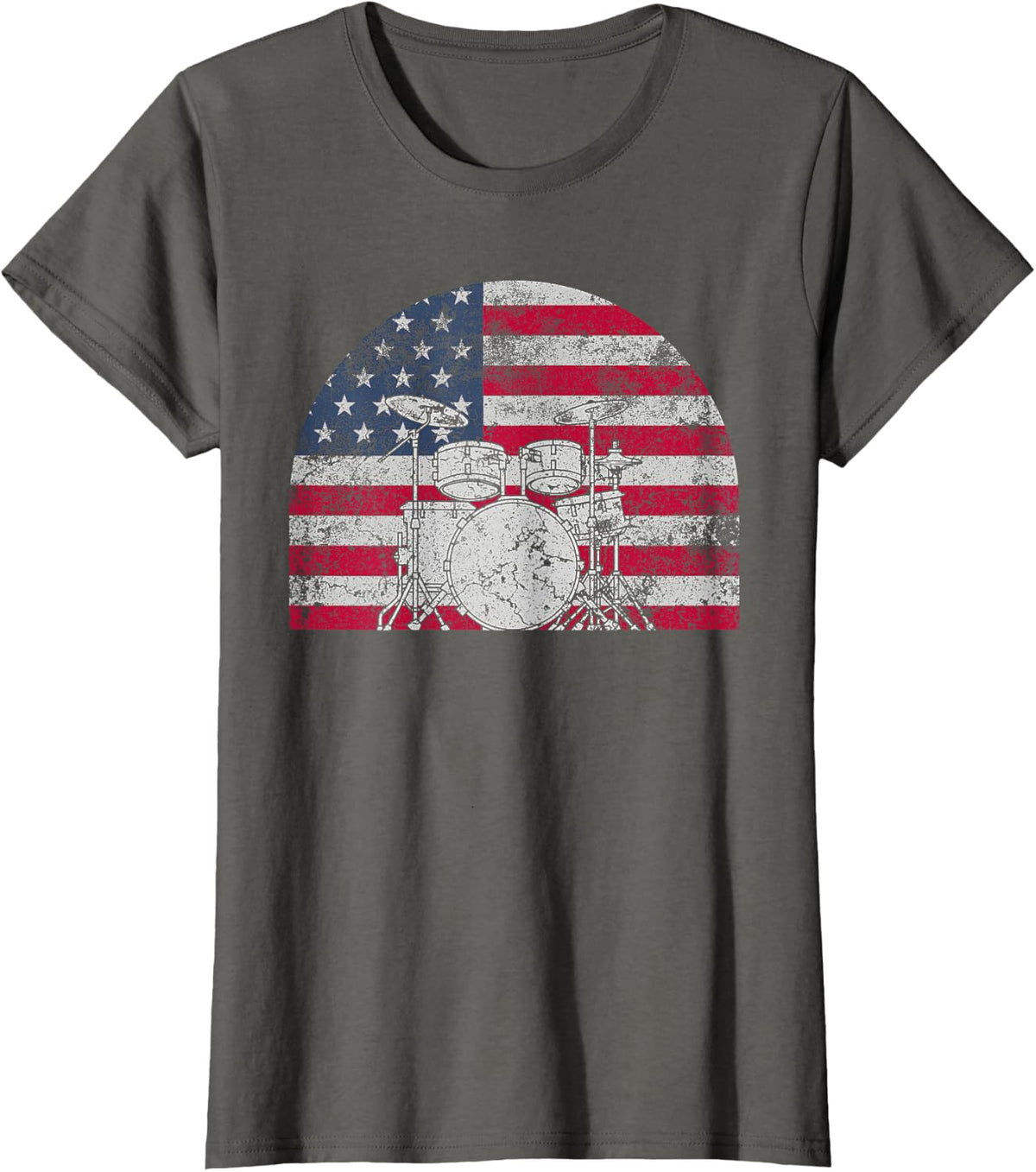 Cool Drumming Art For Men Women Kids Drummer Percussion T-Shirt - Asphalt Grey