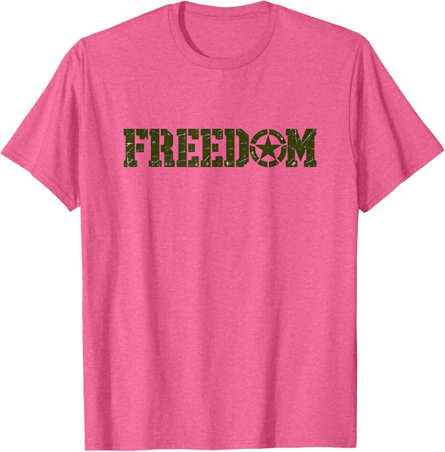 Patriotic Conservative USA Political Quote for Men Freedom T-Shirt - Pink Heather