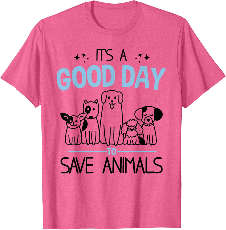 Vet Tech Save Animals Vet Assistant Veterinarian T-Shirt - Pink Heather