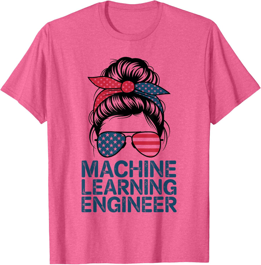 Machine Learning Engineer Tech T-Shirt - Pink Heather