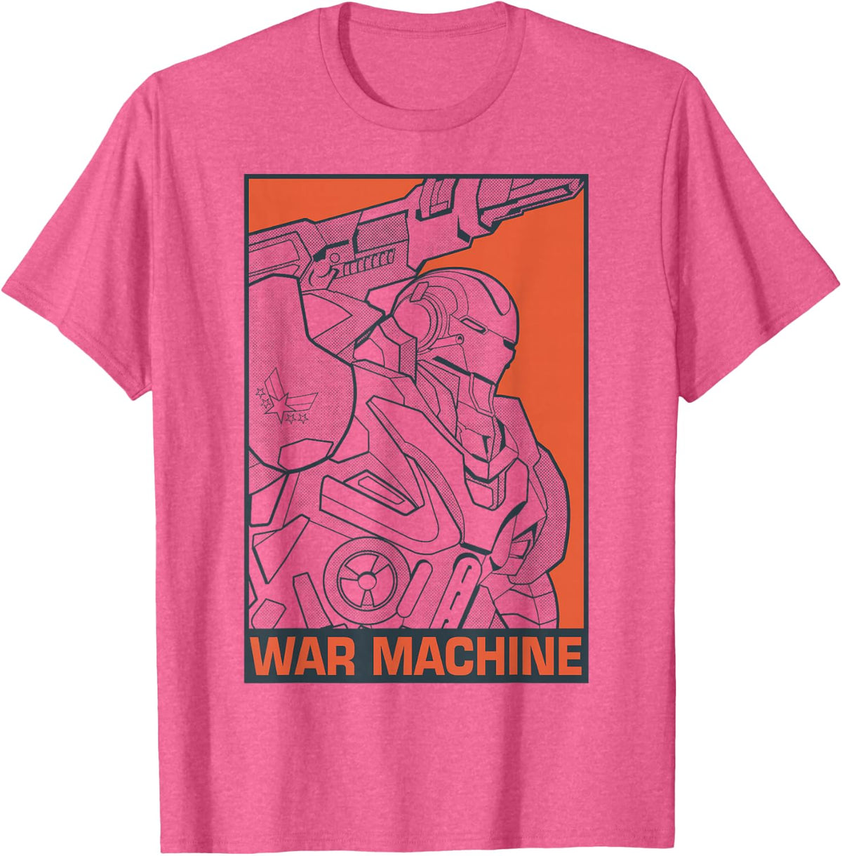 Marvel Avengers Endgame War Machine Pop Art Graphic T-Shirt T-Shirt - Pink Heather
